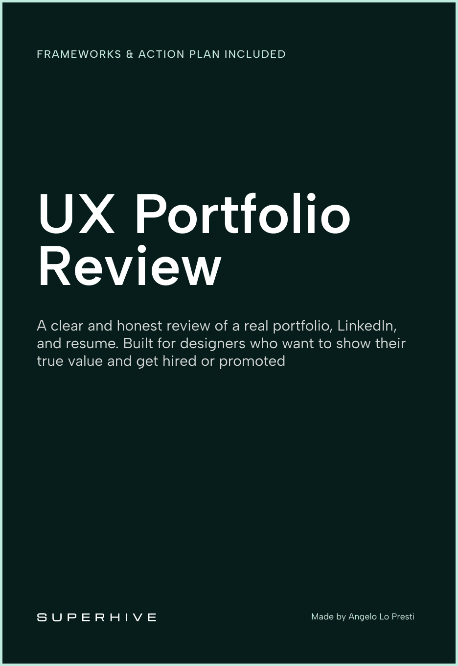 UX Portfolio Review cover